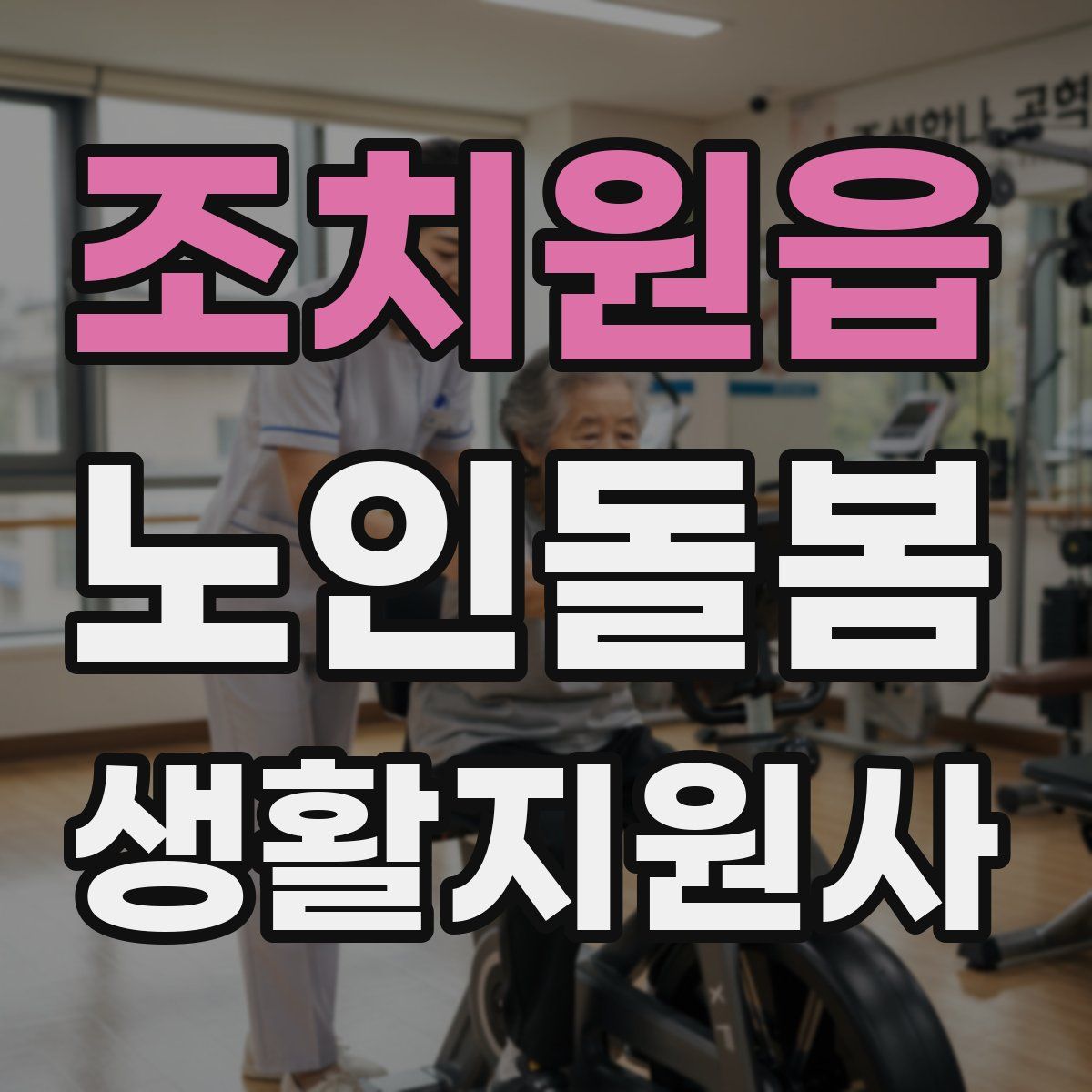 조치원읍 노인돌봄생활지원사 자격증