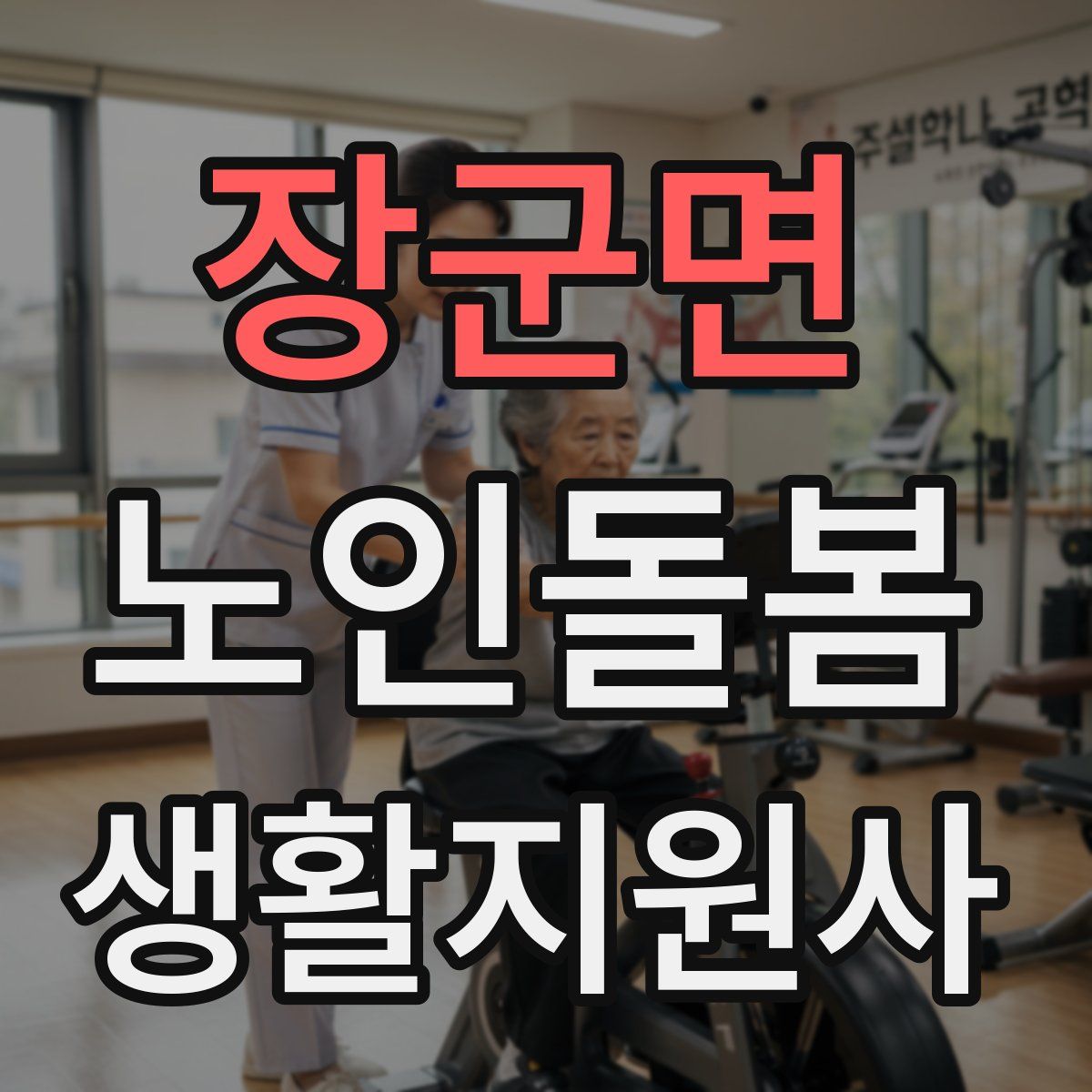 장군면 노인돌봄생활지원사 자격증