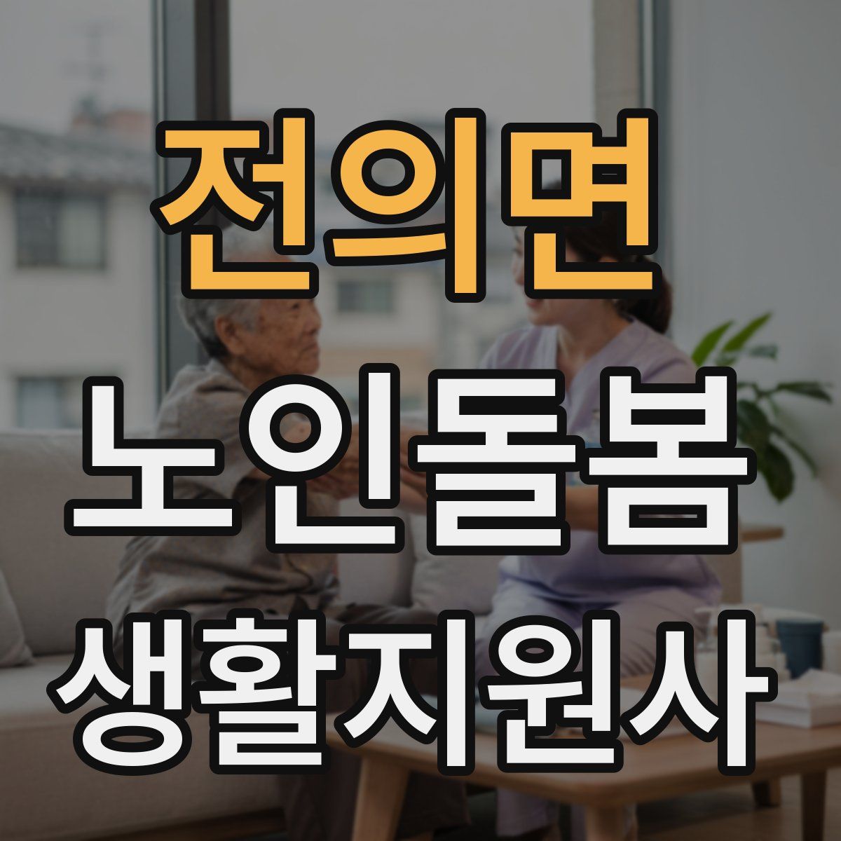전의면 노인돌봄생활지원사 자격증