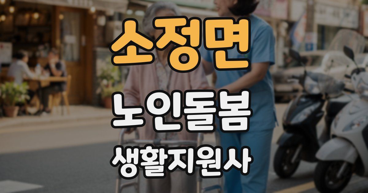 소정면 노인돌봄생활지원사 자격증