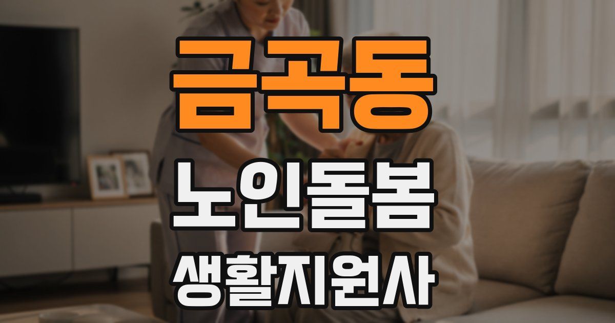 금곡동 노인돌봄생활지원사 자격증