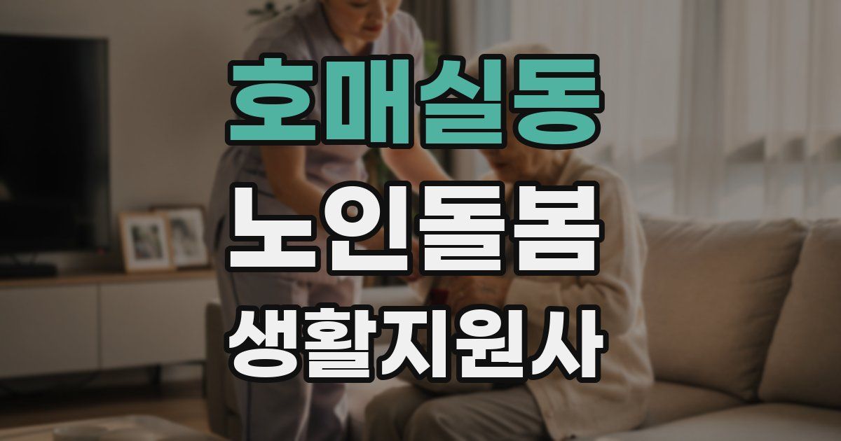 호매실동 노인돌봄생활지원사 자격증