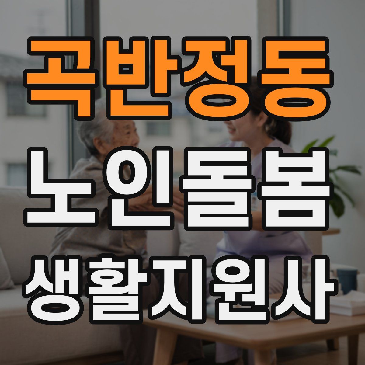 곡반정동 노인돌봄생활지원사 자격증