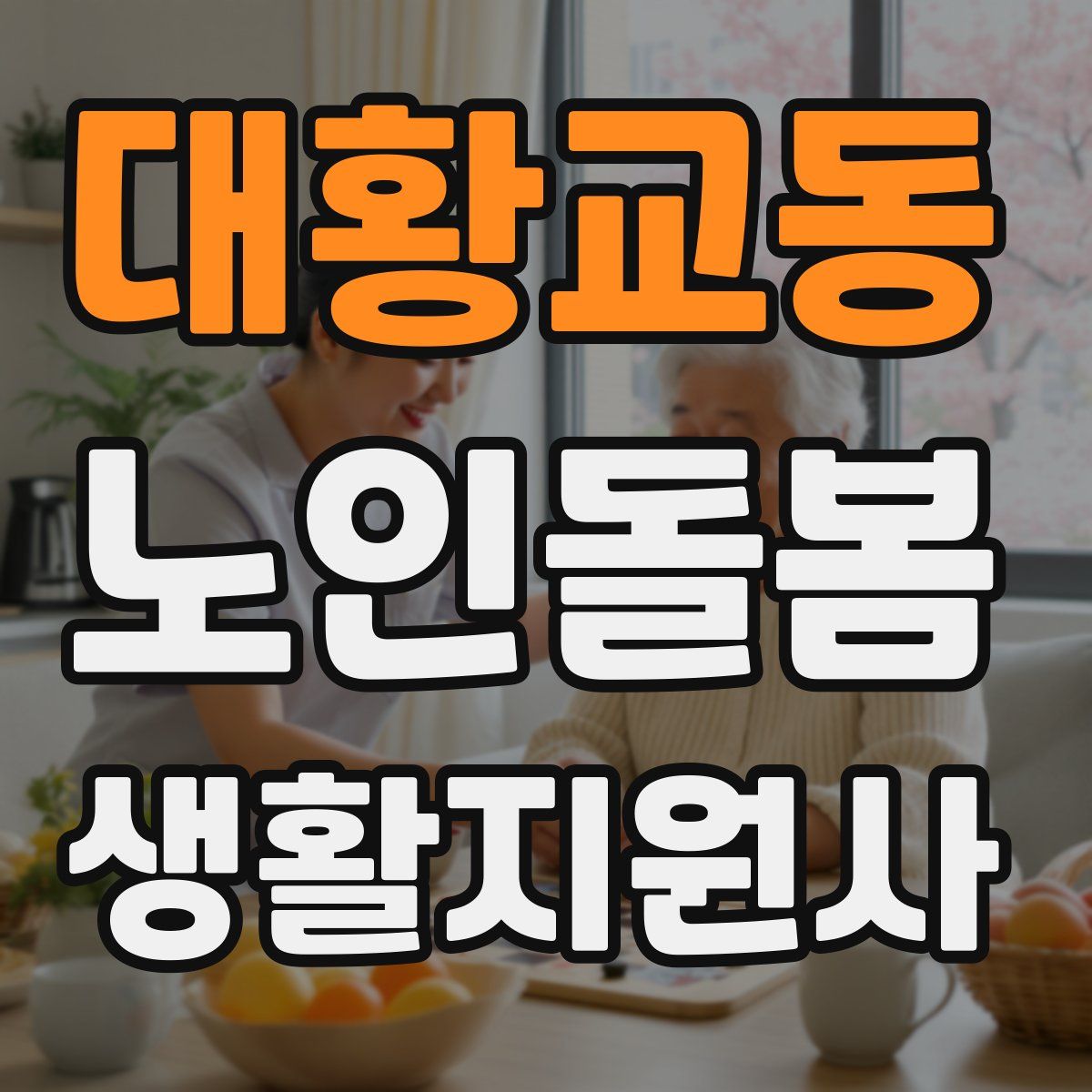 대황교동 노인돌봄생활지원사 자격증