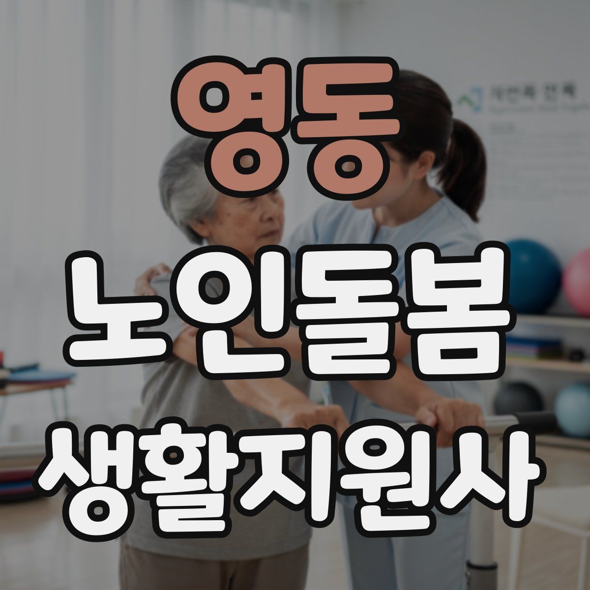 영동 노인돌봄생활지원사 자격증