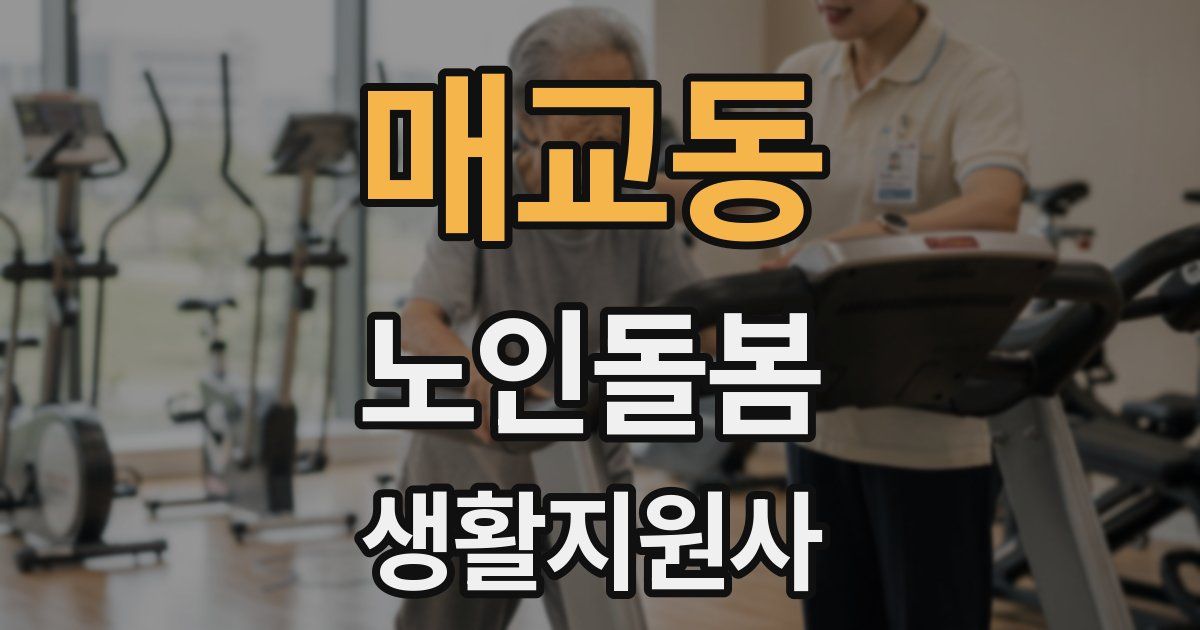 매교동 노인돌봄생활지원사 자격증