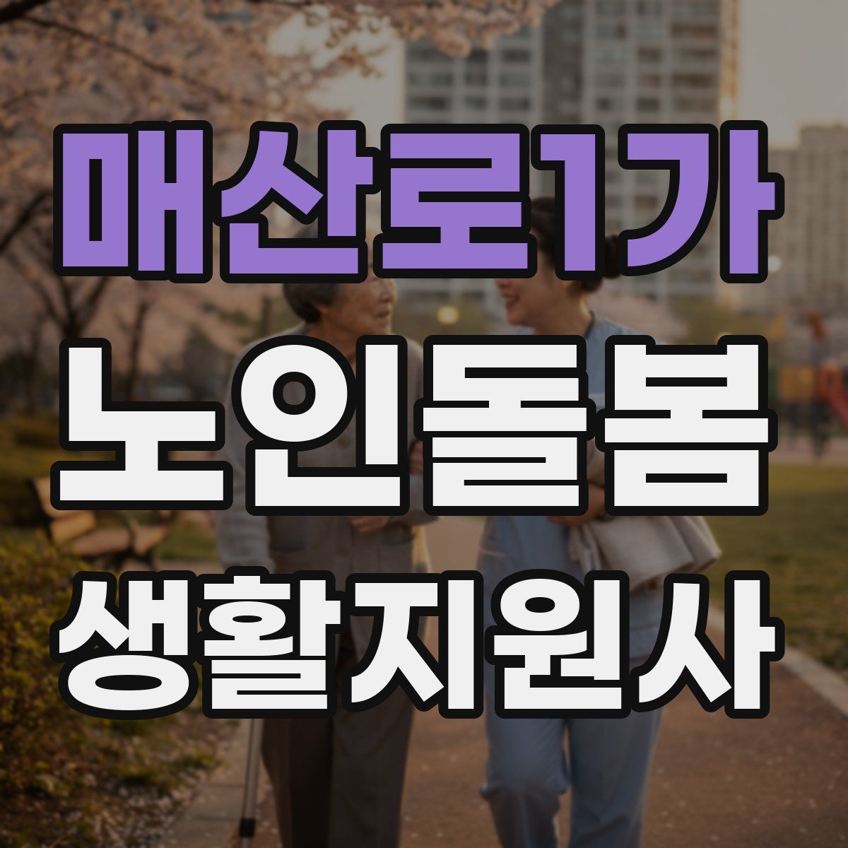 매산로1가 노인돌봄생활지원사 자격증