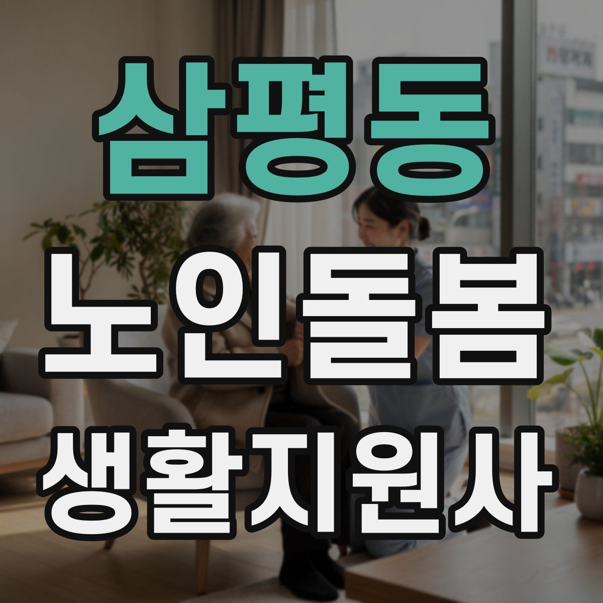 삼평동 노인돌봄생활지원사 자격증