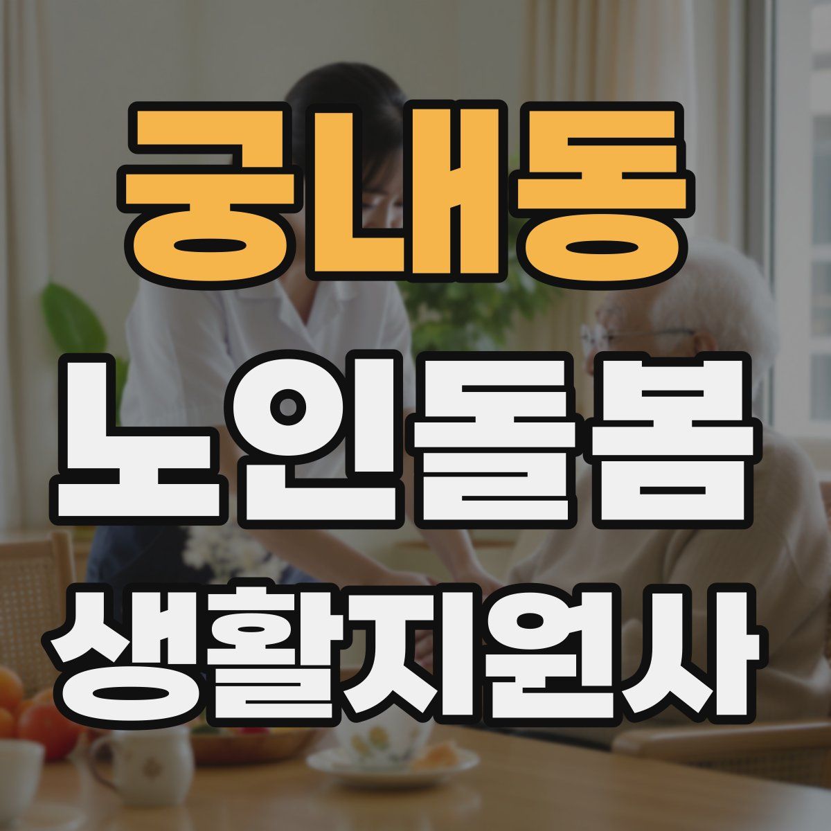 궁내동 노인돌봄생활지원사 자격증