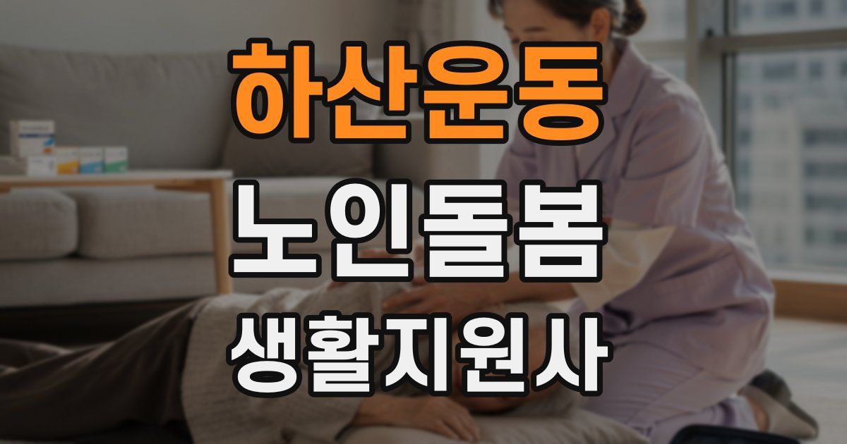 하산운동 노인돌봄생활지원사 자격증