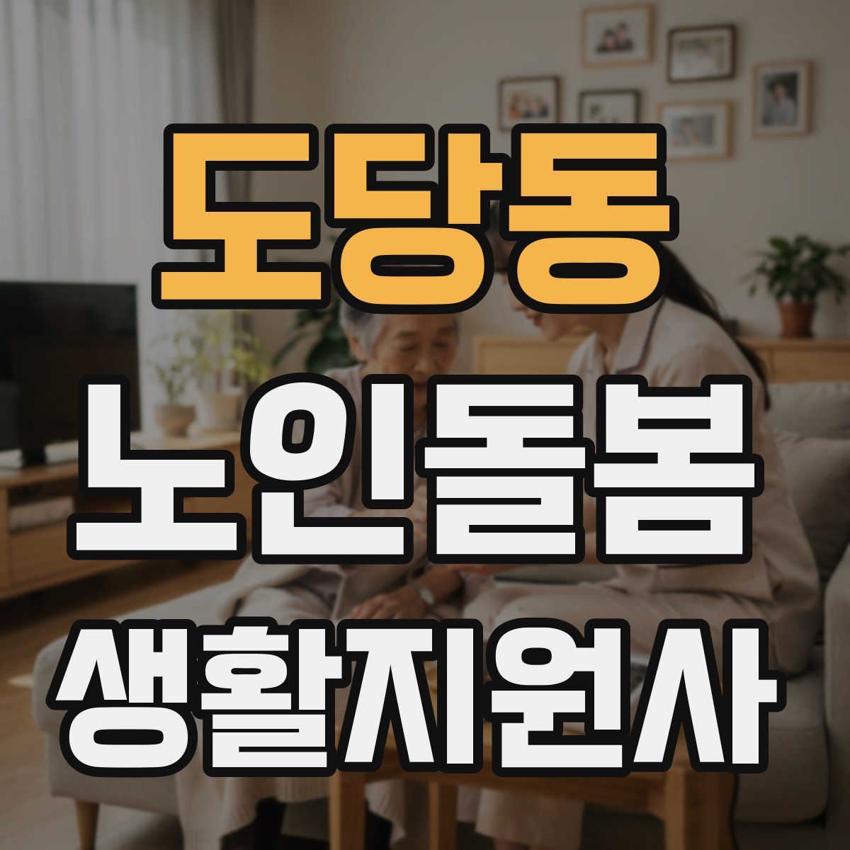 도당동 노인돌봄생활지원사 자격증