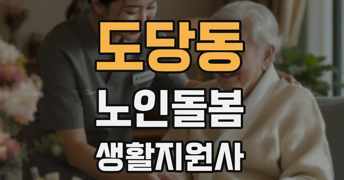 도당동 노인돌봄생활지원사 자격증