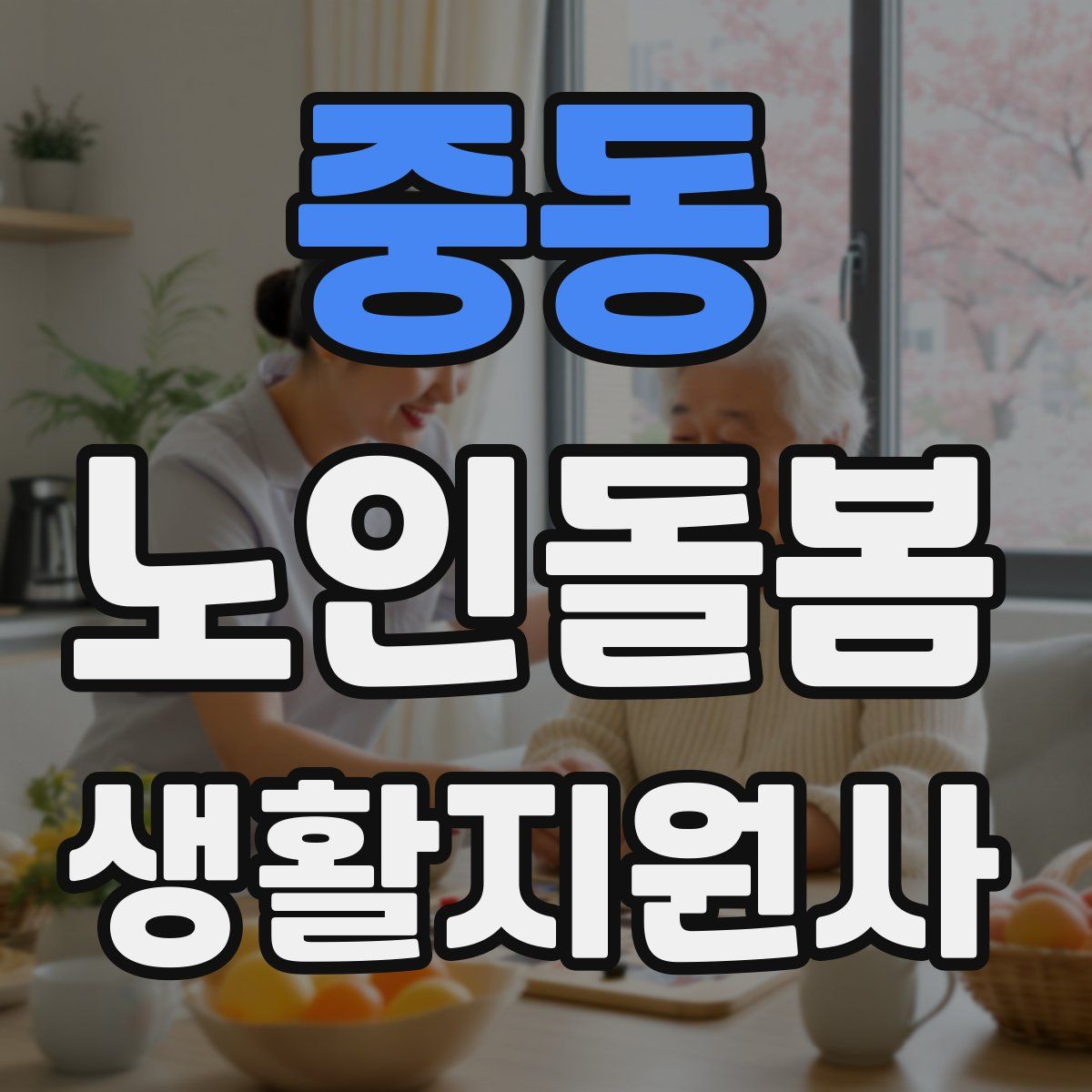 중동 노인돌봄생활지원사 자격증