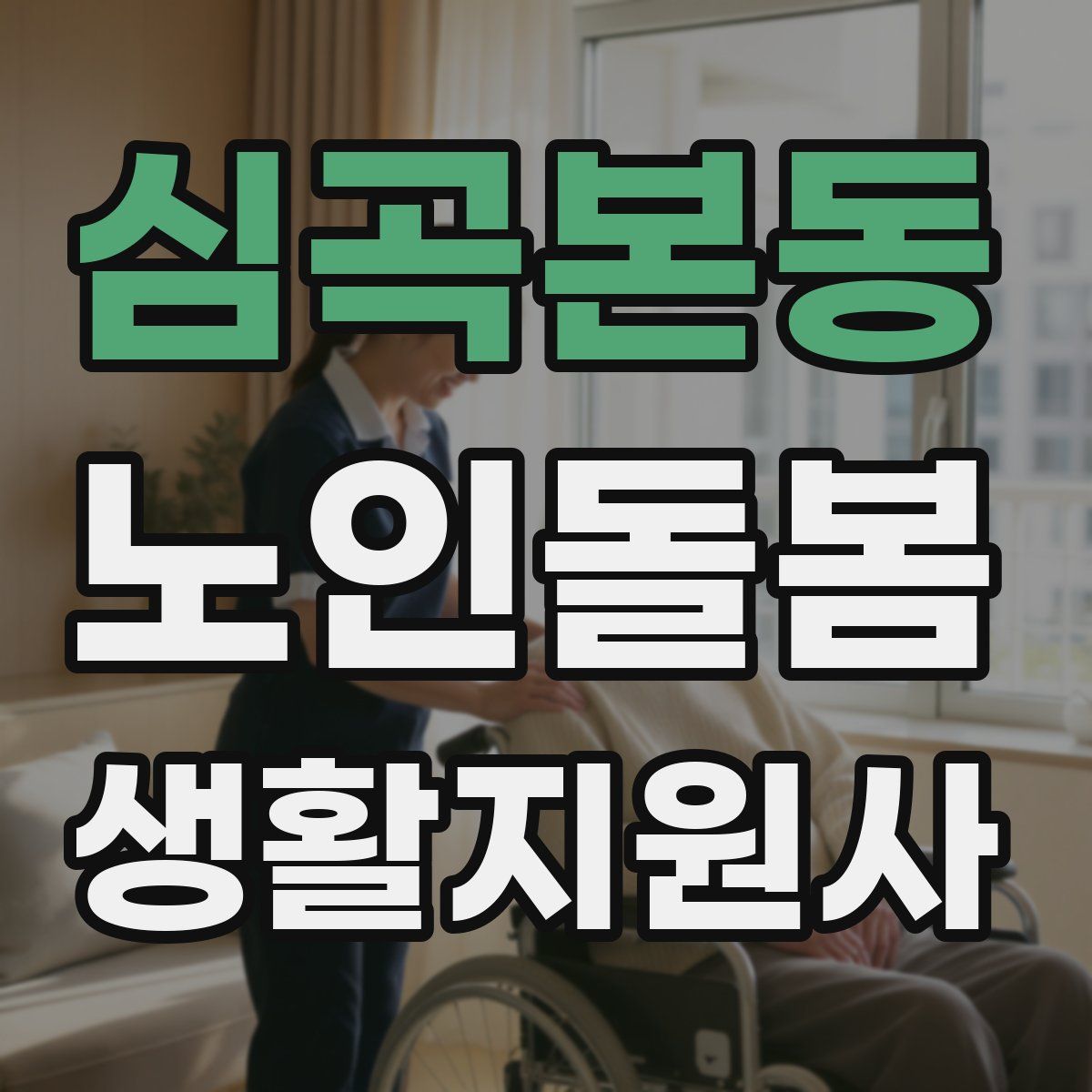 심곡본동 노인돌봄생활지원사 자격증