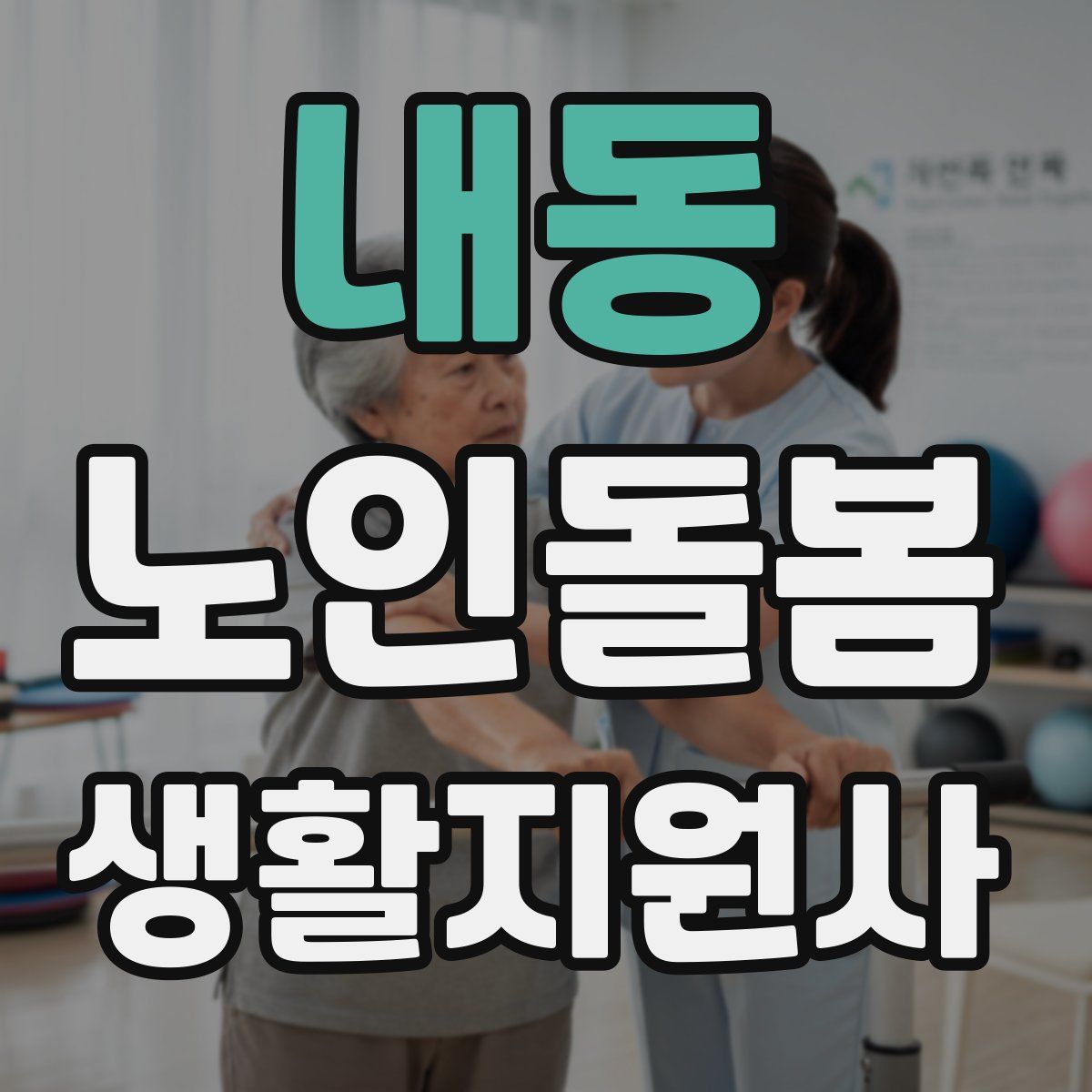 내동 노인돌봄생활지원사 자격증