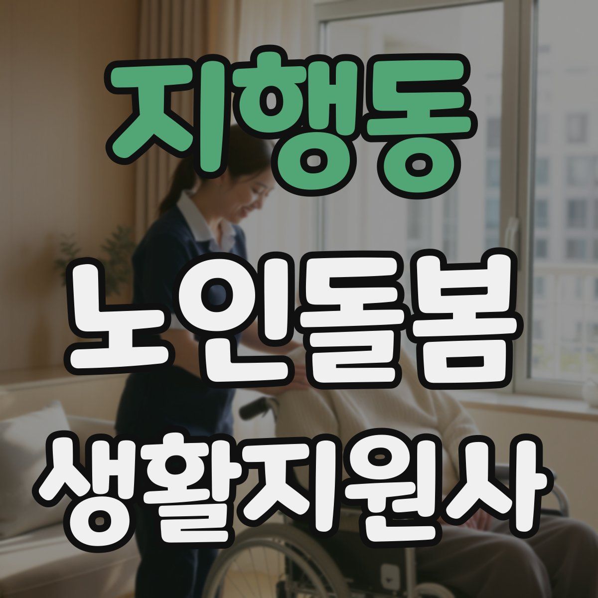 지행동 노인돌봄생활지원사 자격증