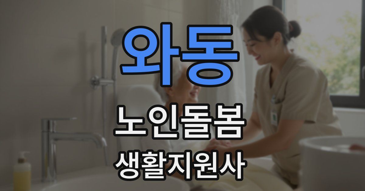 와동 노인돌봄생활지원사 자격증