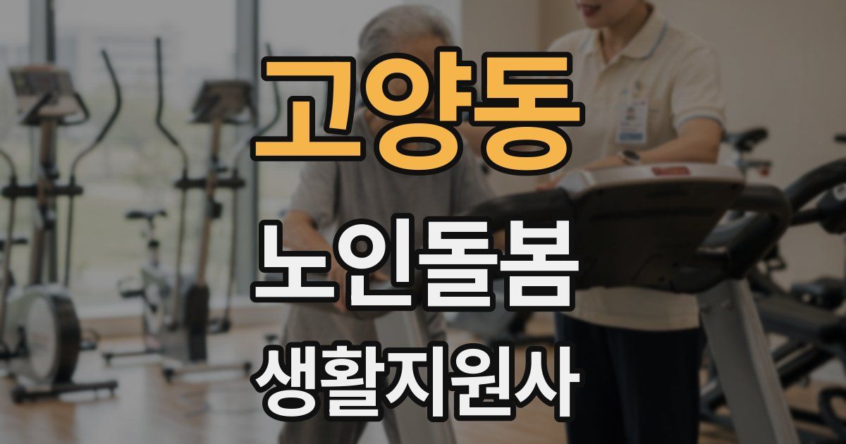 고양동 노인돌봄생활지원사 자격증
