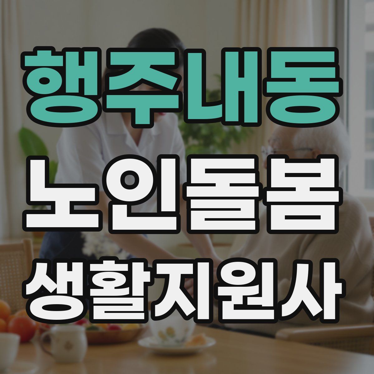 행주내동 노인돌봄생활지원사 자격증