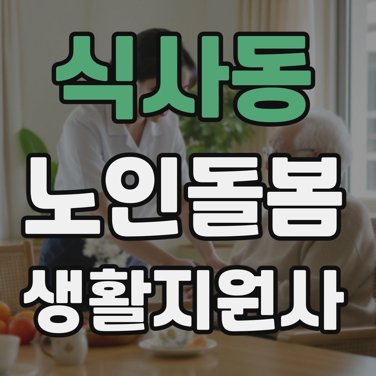 식사동 노인돌봄생활지원사 자격증