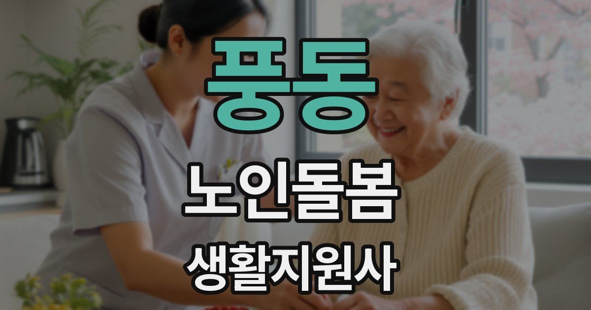 풍동 노인돌봄생활지원사 자격증
