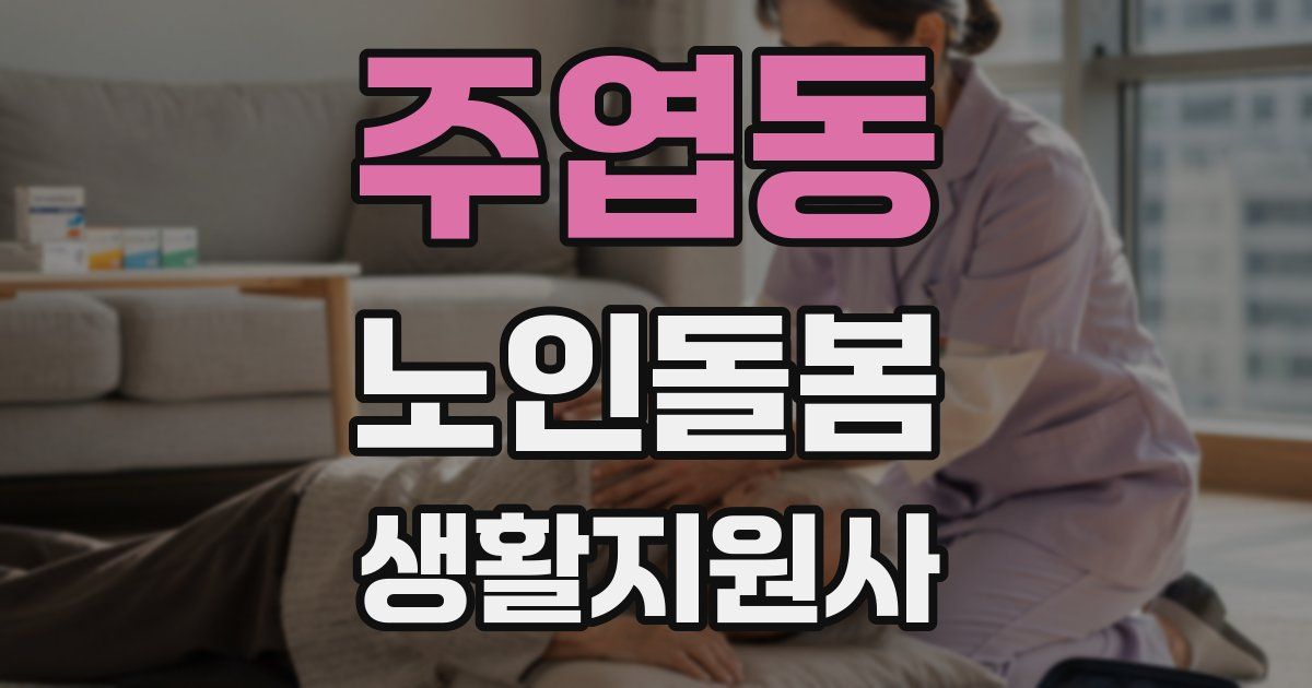 주엽동 노인돌봄생활지원사 자격증