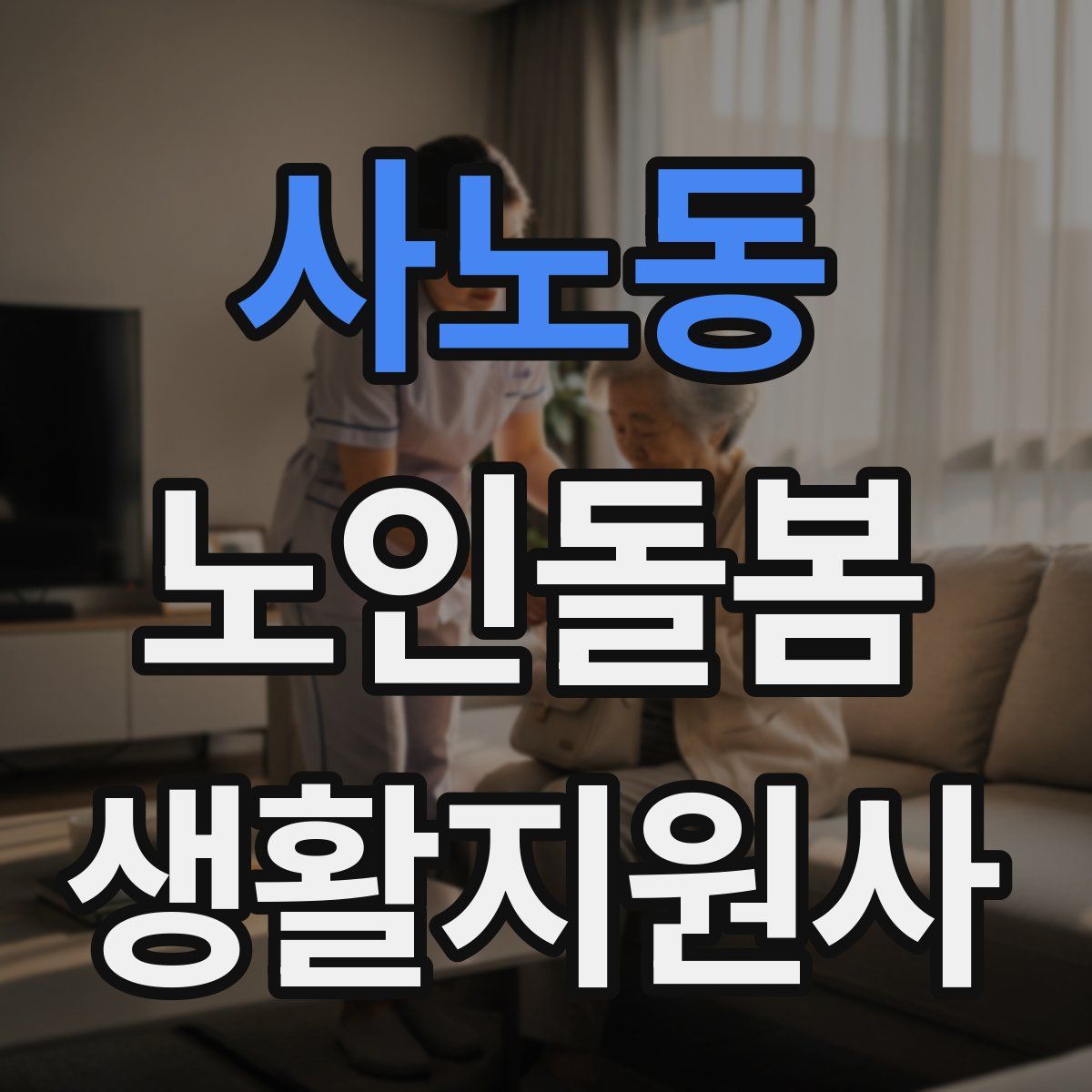 사노동 노인돌봄생활지원사 자격증