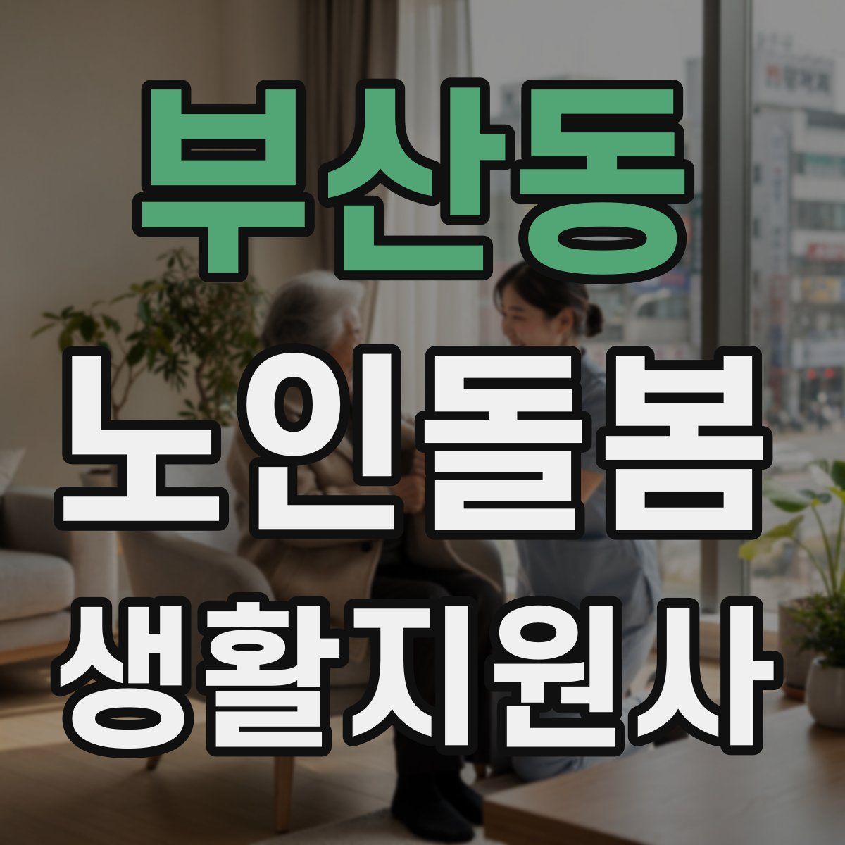부산동 노인돌봄생활지원사 자격증