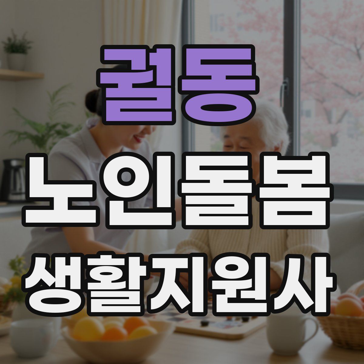 궐동 노인돌봄생활지원사 자격증