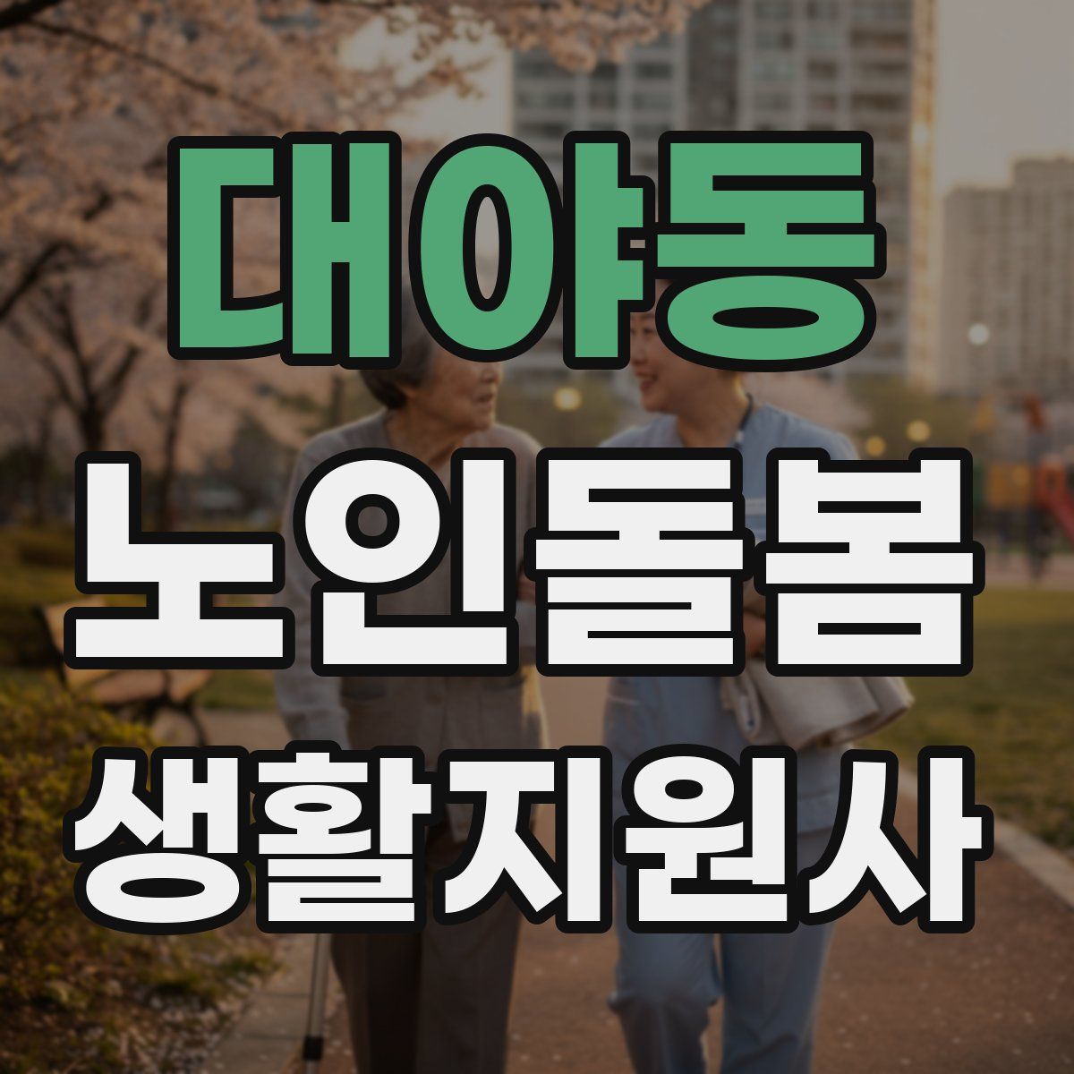 대야동 노인돌봄생활지원사 자격증