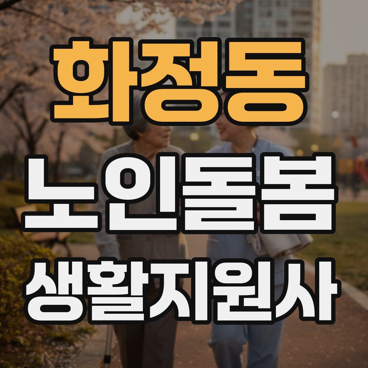 화정동 노인돌봄생활지원사 자격증