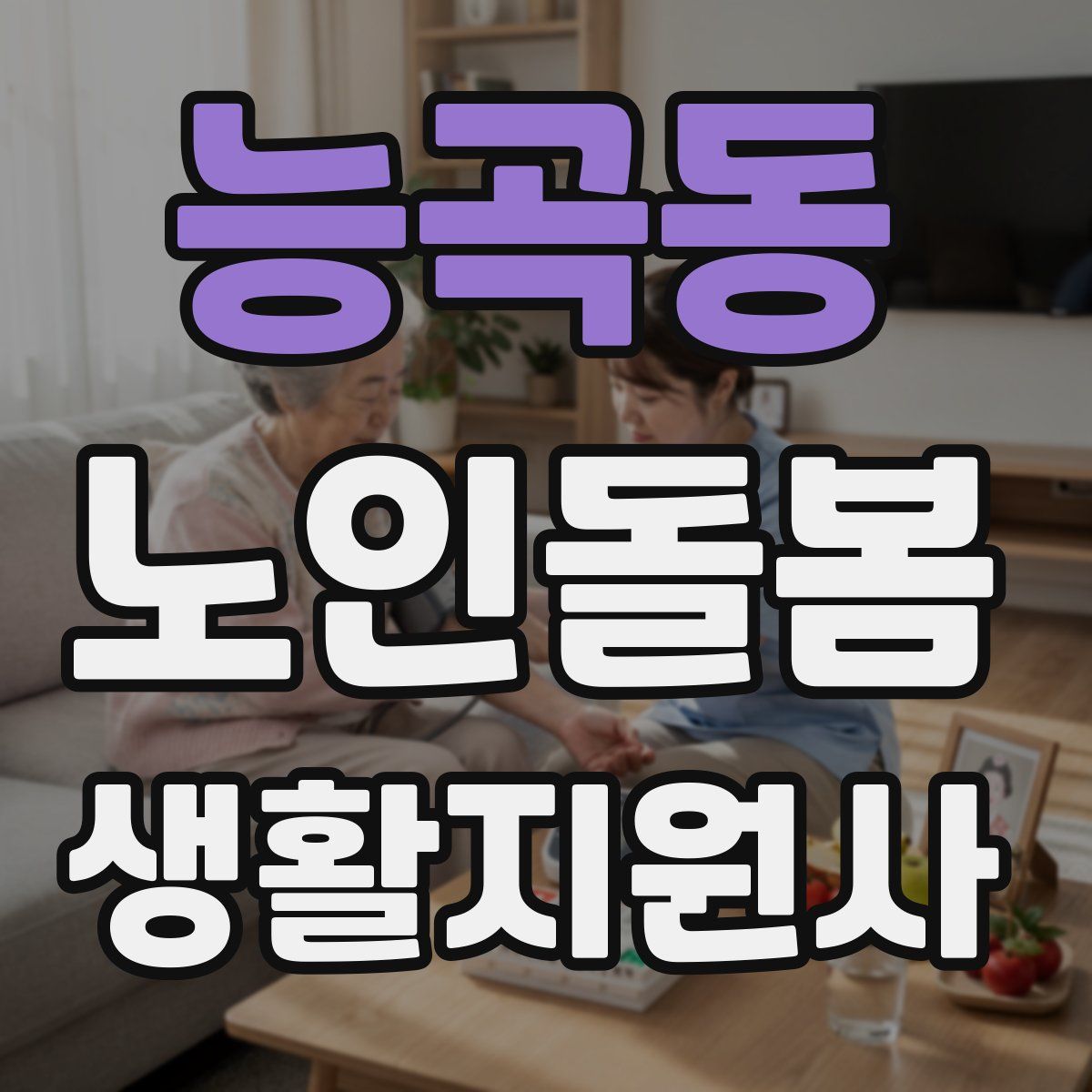 능곡동 노인돌봄생활지원사 자격증