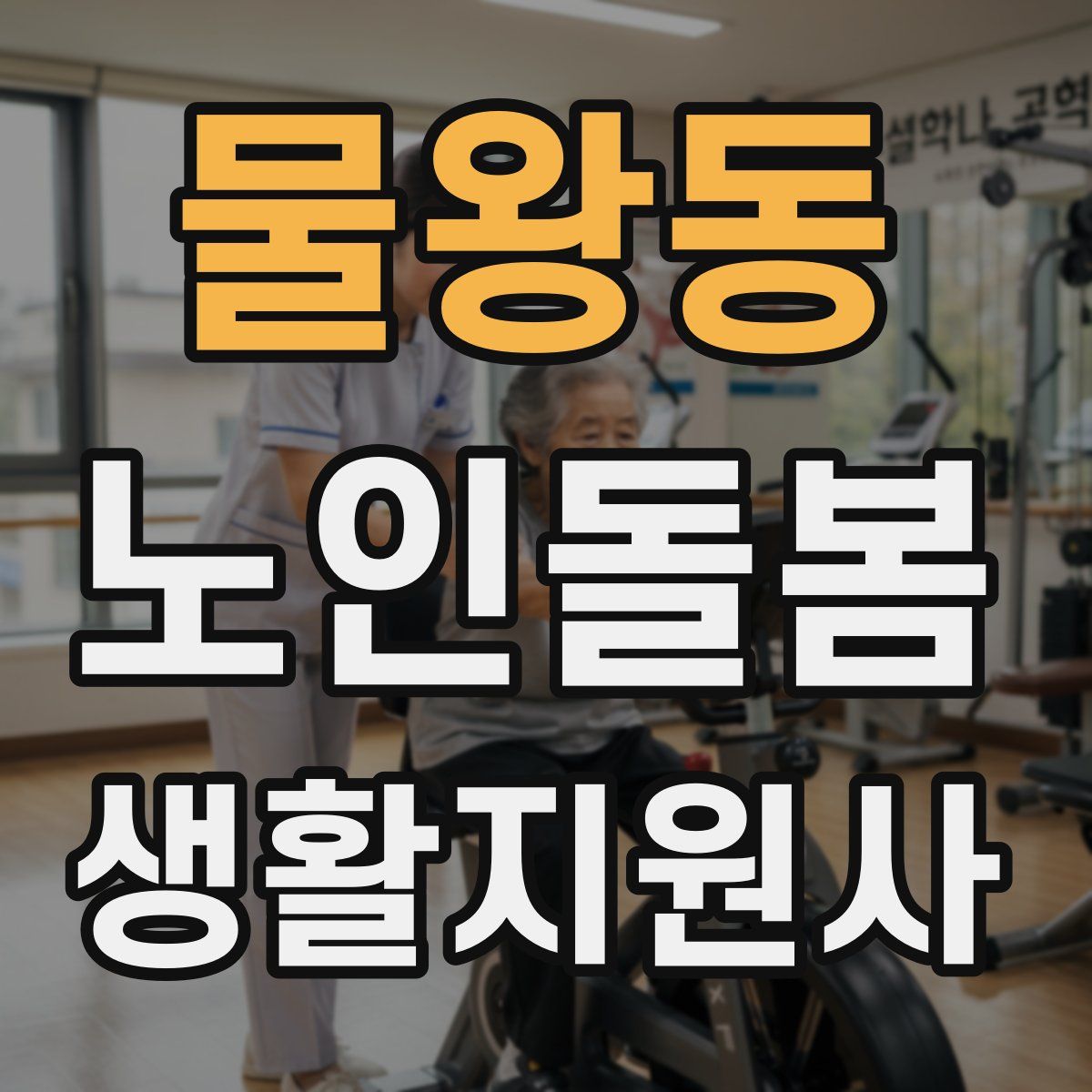 물왕동 노인돌봄생활지원사 자격증