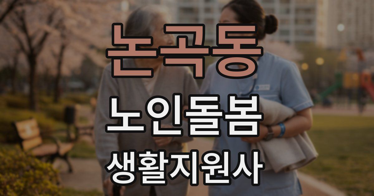 논곡동 노인돌봄생활지원사 자격증