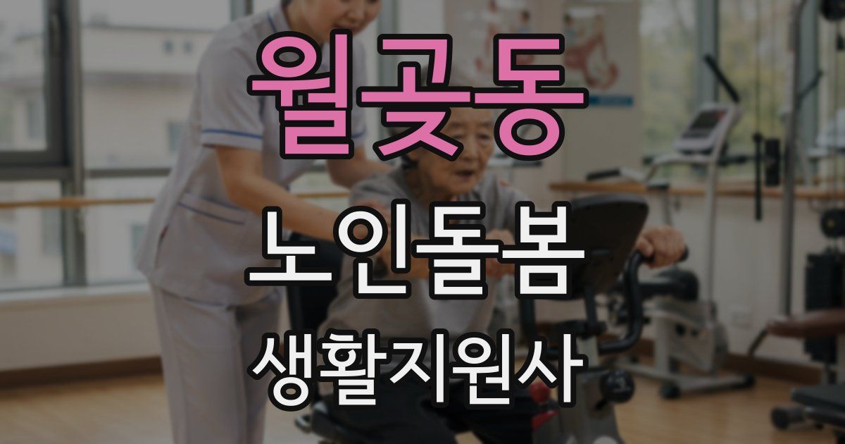 월곶동 노인돌봄생활지원사 자격증