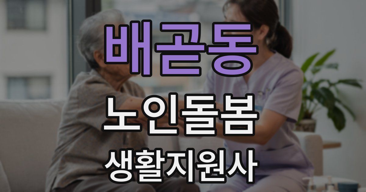 배곧동 노인돌봄생활지원사 자격증