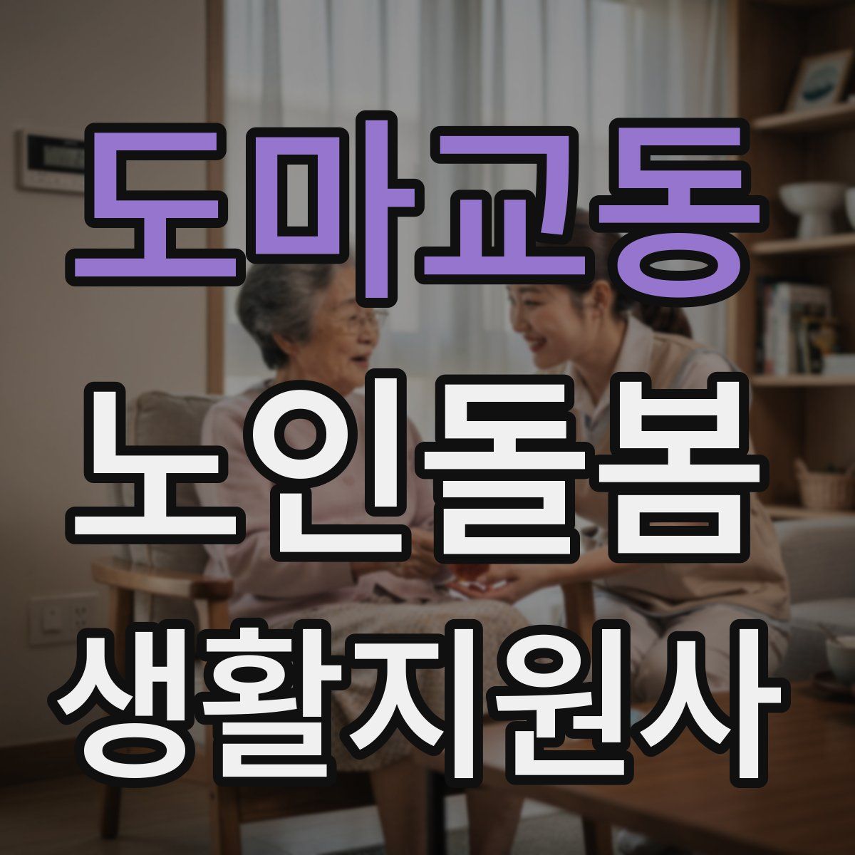 도마교동 노인돌봄생활지원사 자격증