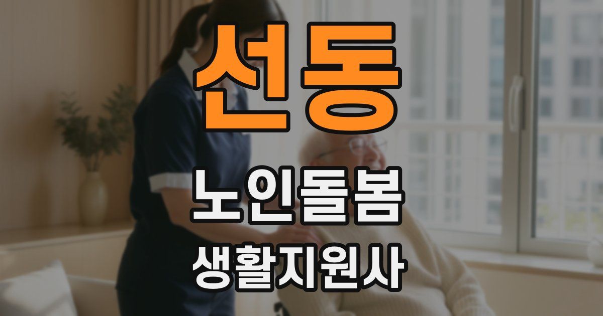 선동 노인돌봄생활지원사 자격증