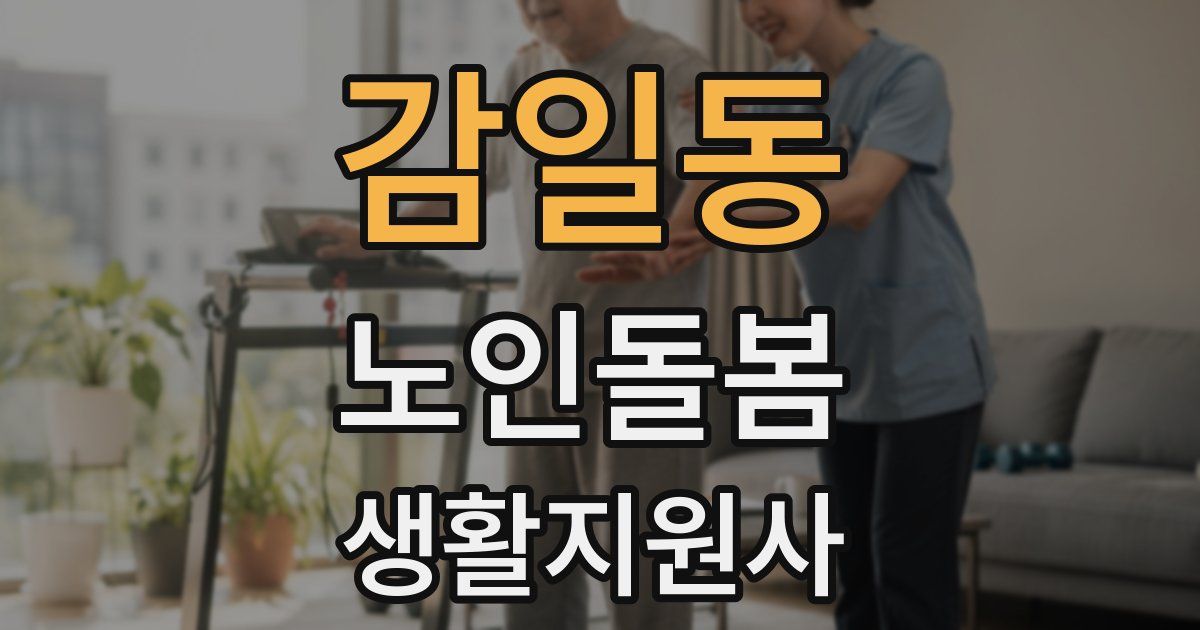 감일동 노인돌봄생활지원사 자격증