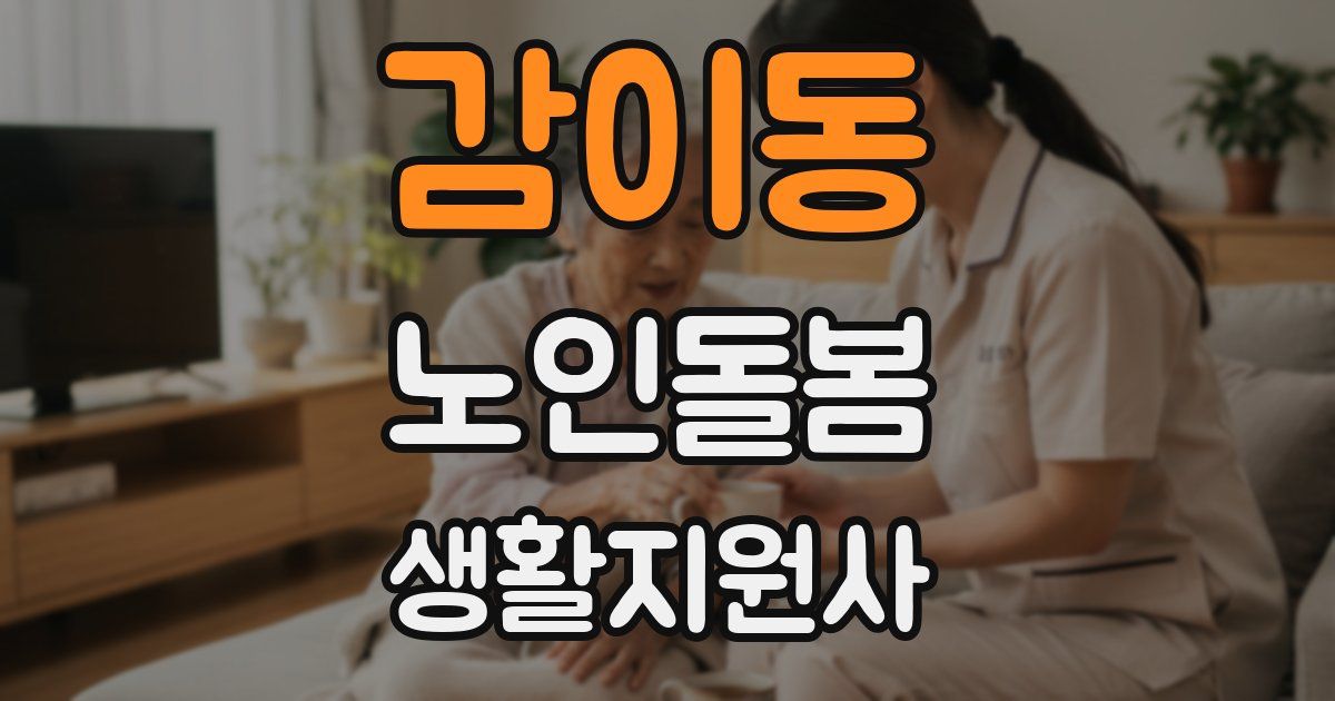 감이동 노인돌봄생활지원사 자격증