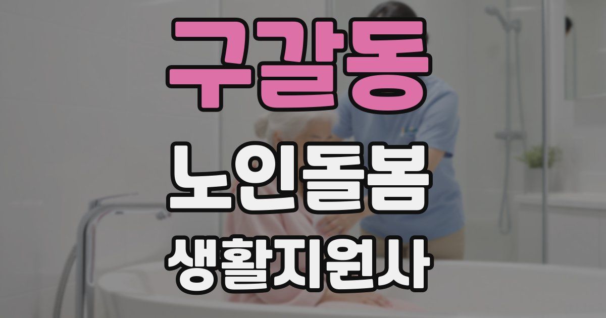 구갈동 노인돌봄생활지원사 자격증