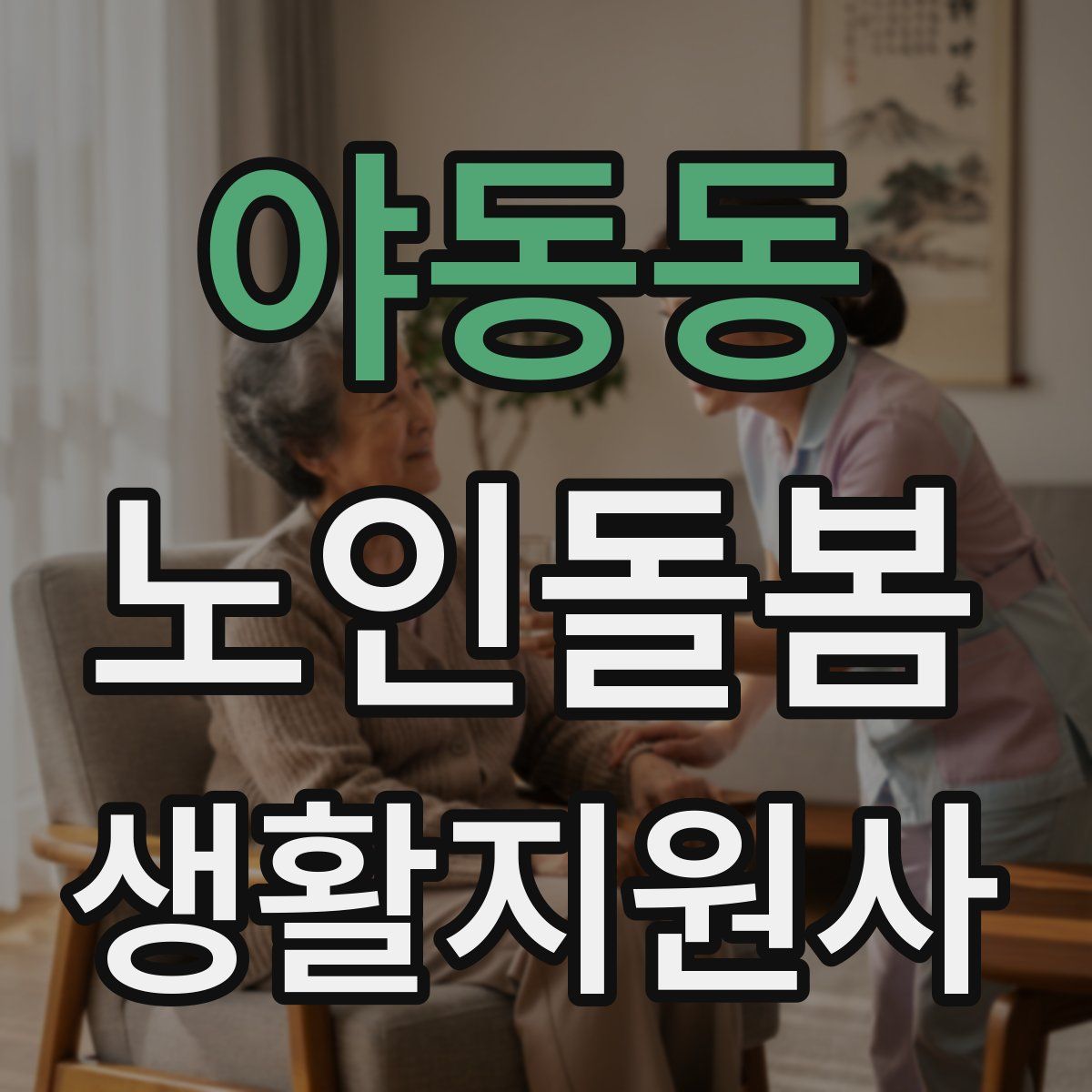 야동동 노인돌봄생활지원사 자격증