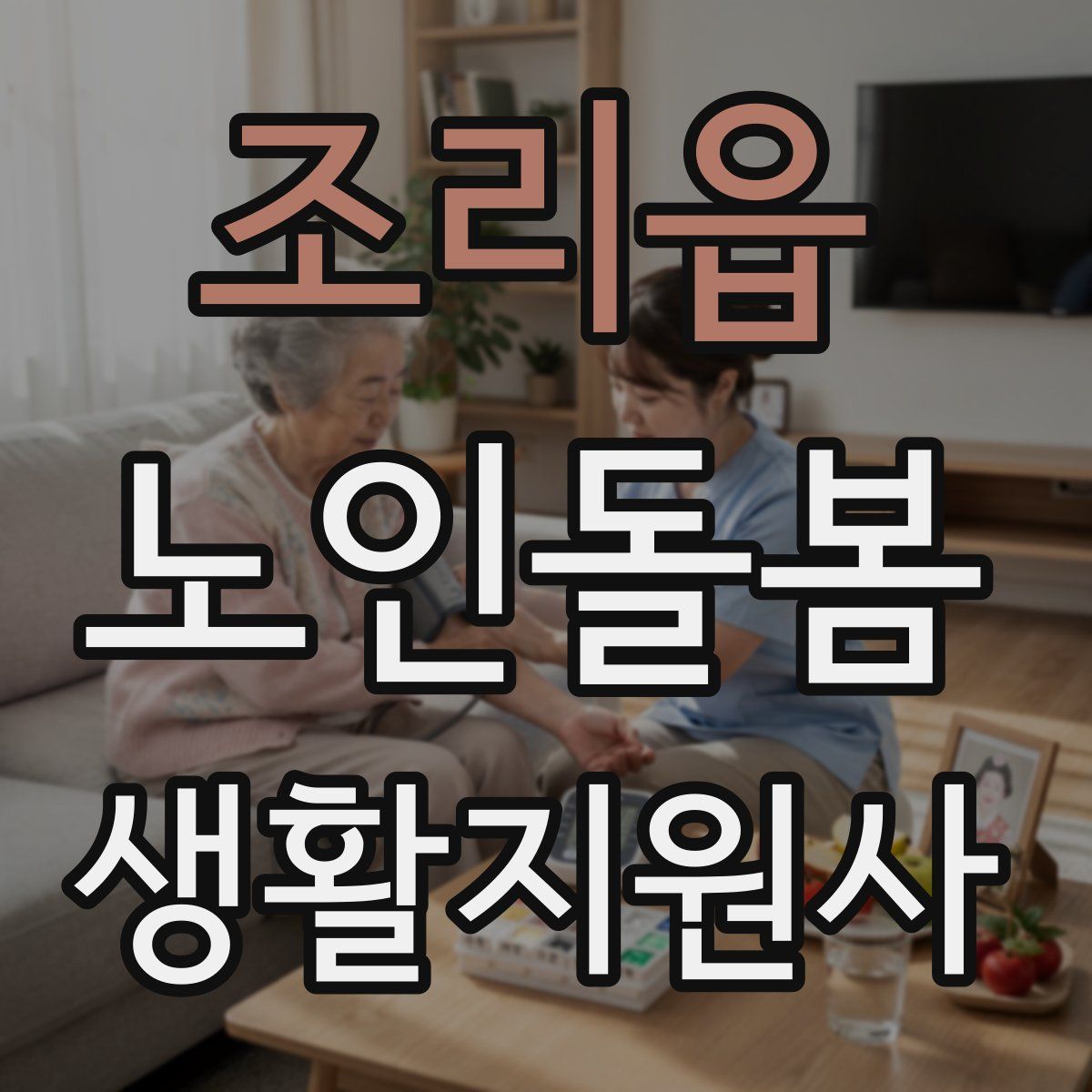 조리읍 노인돌봄생활지원사 자격증