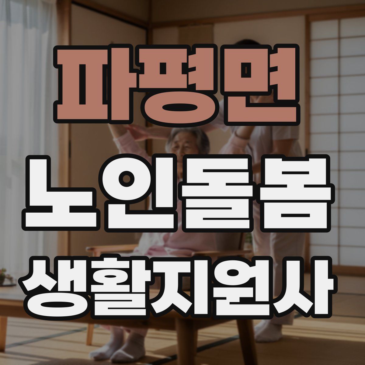 파평면 노인돌봄생활지원사 자격증
