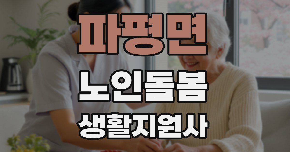 파평면 노인돌봄생활지원사 자격증