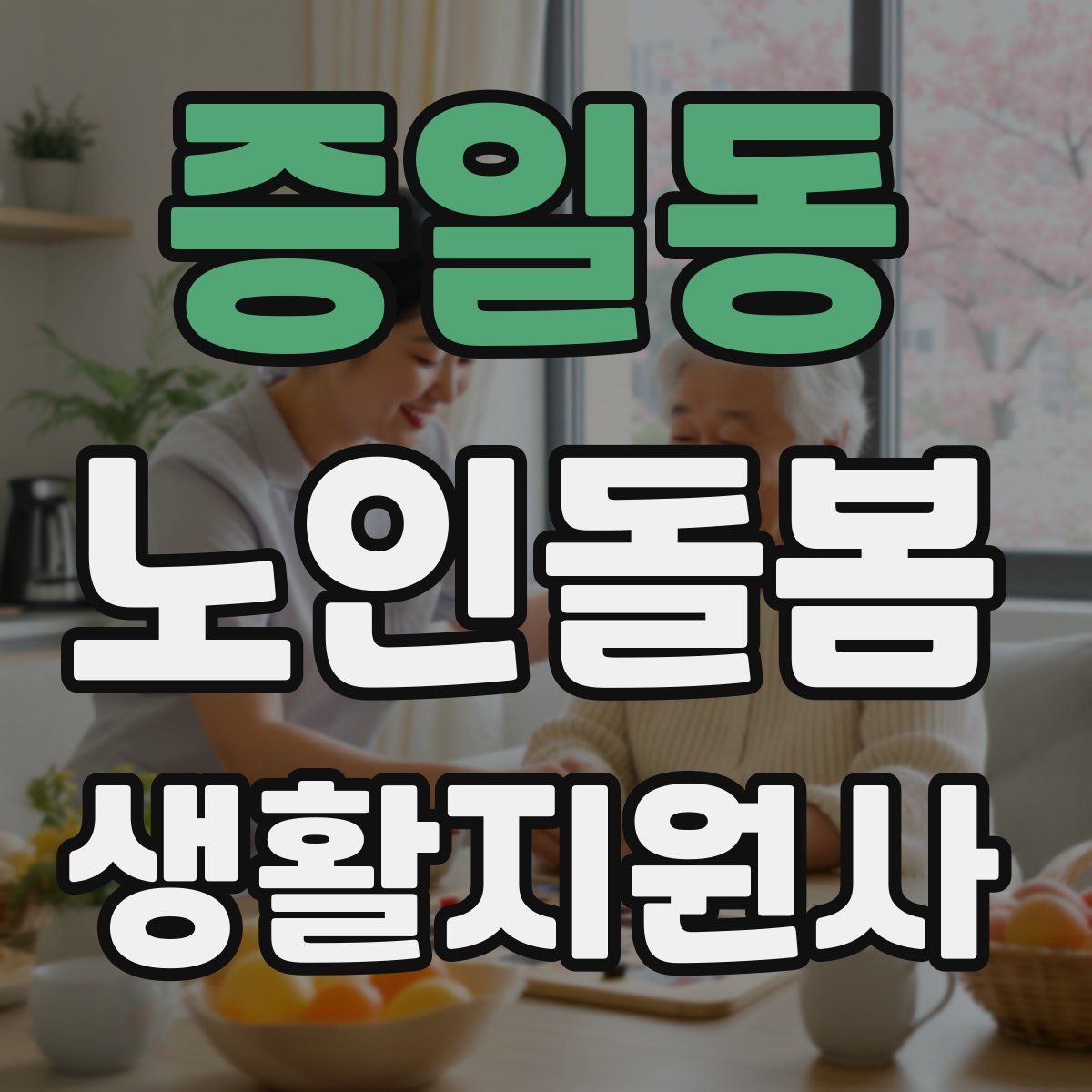 증일동 노인돌봄생활지원사 자격증