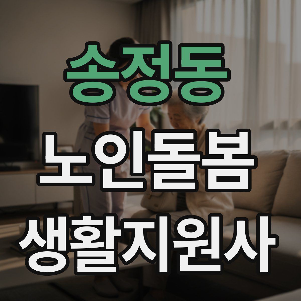 송정동 노인돌봄생활지원사 자격증