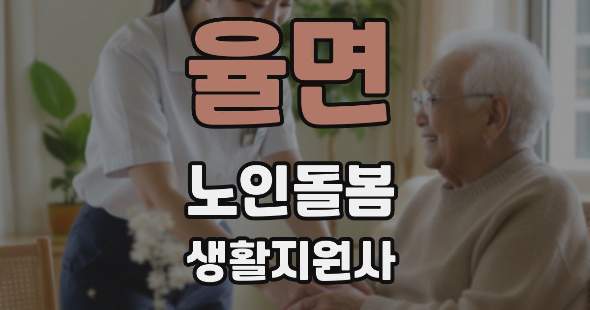 율면 노인돌봄생활지원사 자격증