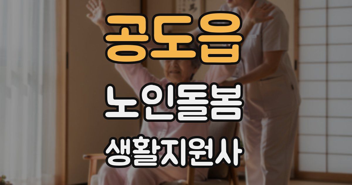 공도읍 노인돌봄생활지원사 자격증