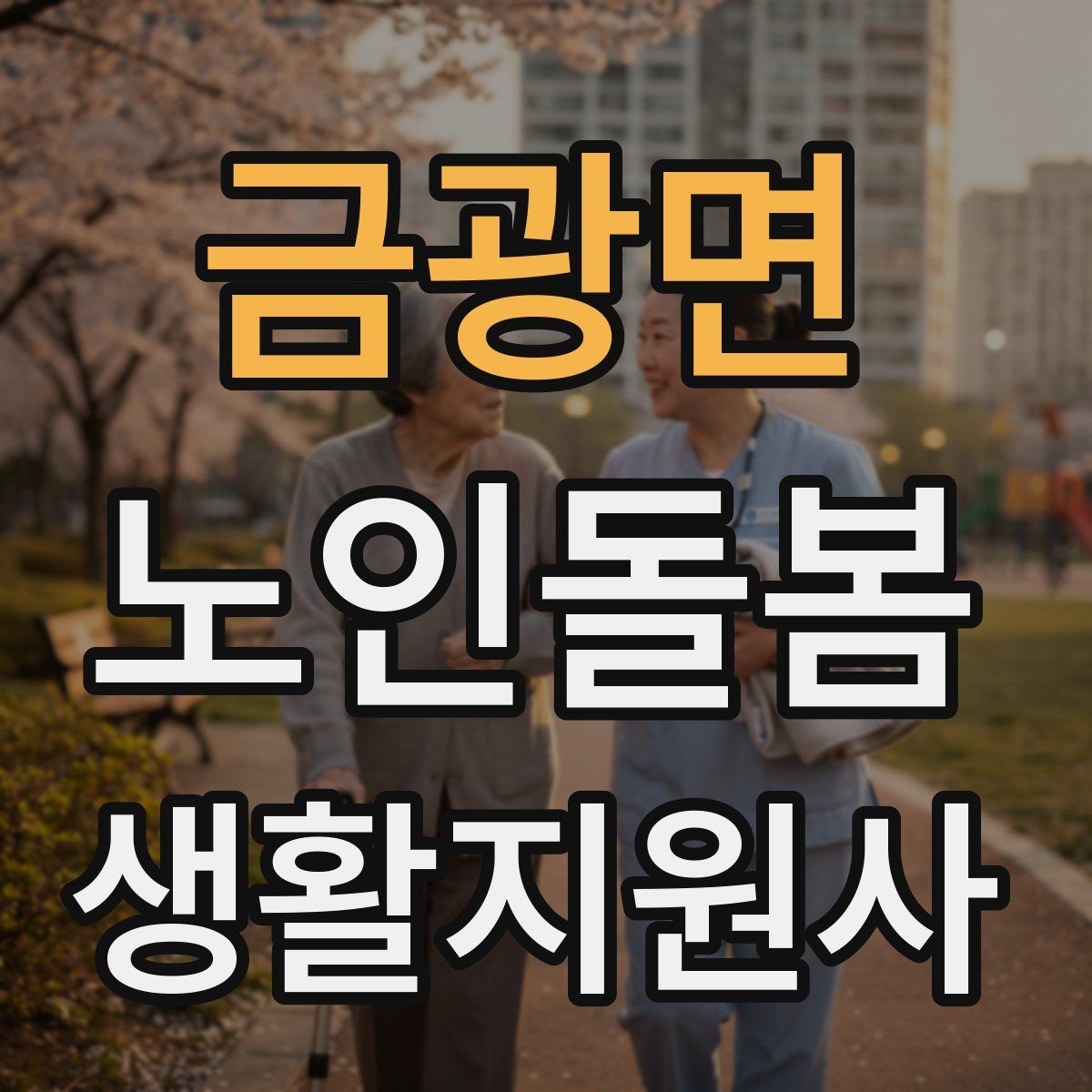 금광면 노인돌봄생활지원사 자격증